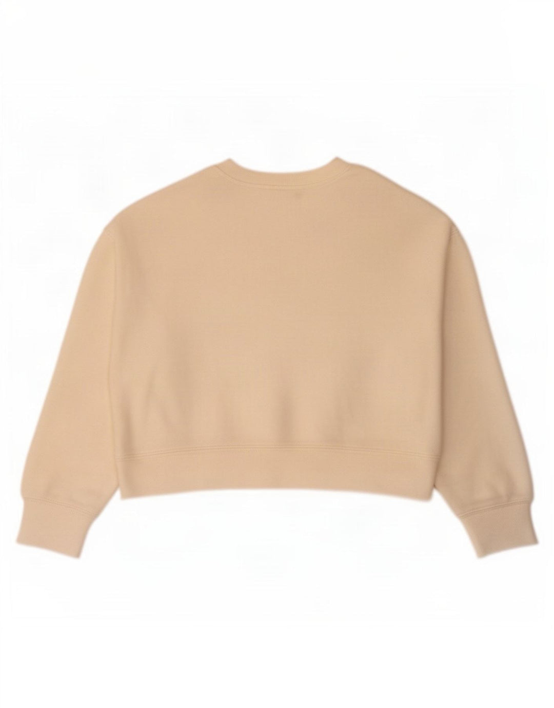 Felpa corta oversize da donna Zara UK 14 Viscosa beige medio