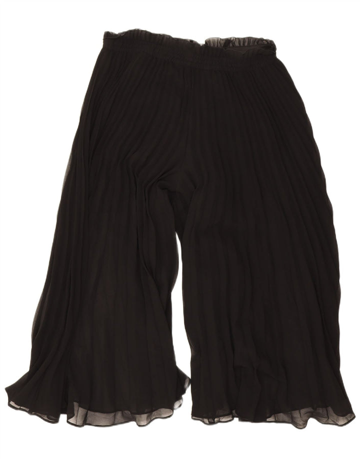 Pantaloni Capri a vita alta da donna Zara Cullotes medi W28 L20 neri