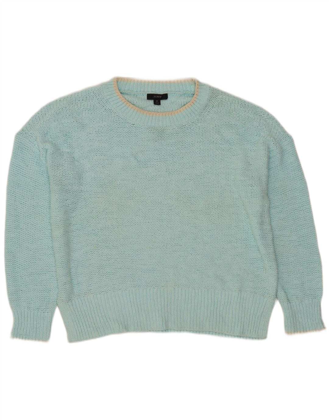 J. CREW Maglione oversize da donna con scollo a barca UK 14 Medio Turchese