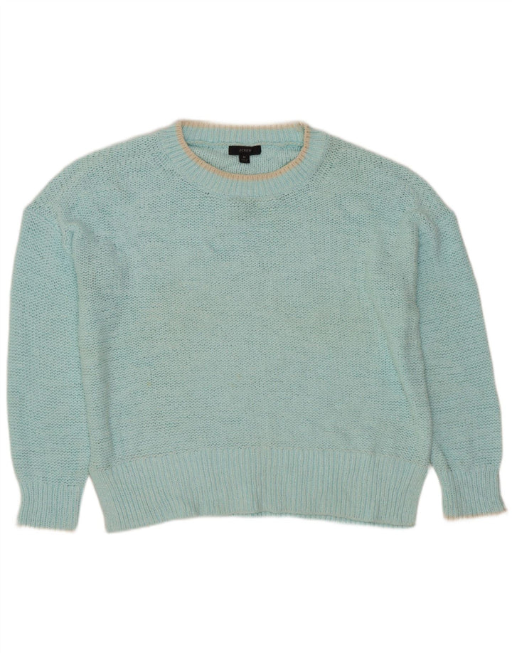 J. CREW Maglione oversize da donna con scollo a barca UK 14 Medio Turchese