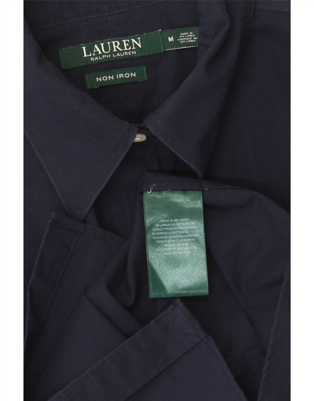 Camicia da donna Ralph Lauren UK 14 cotone blu navy medio