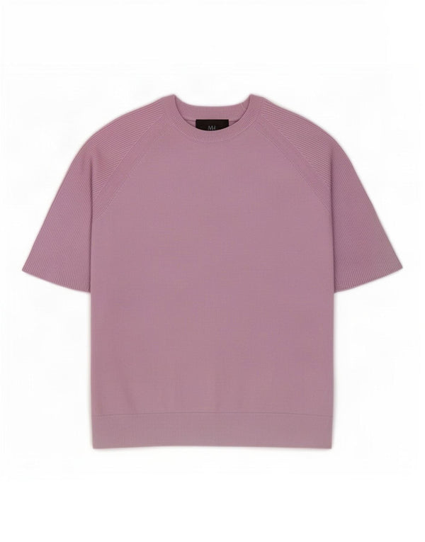 Marks & Spencer Maglione corto con scollo a barca da donna UK 12 Viola medio