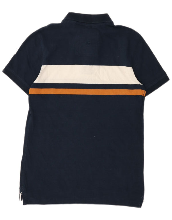 Polo da uomo FAT FACE XS in cotone color block blu navy