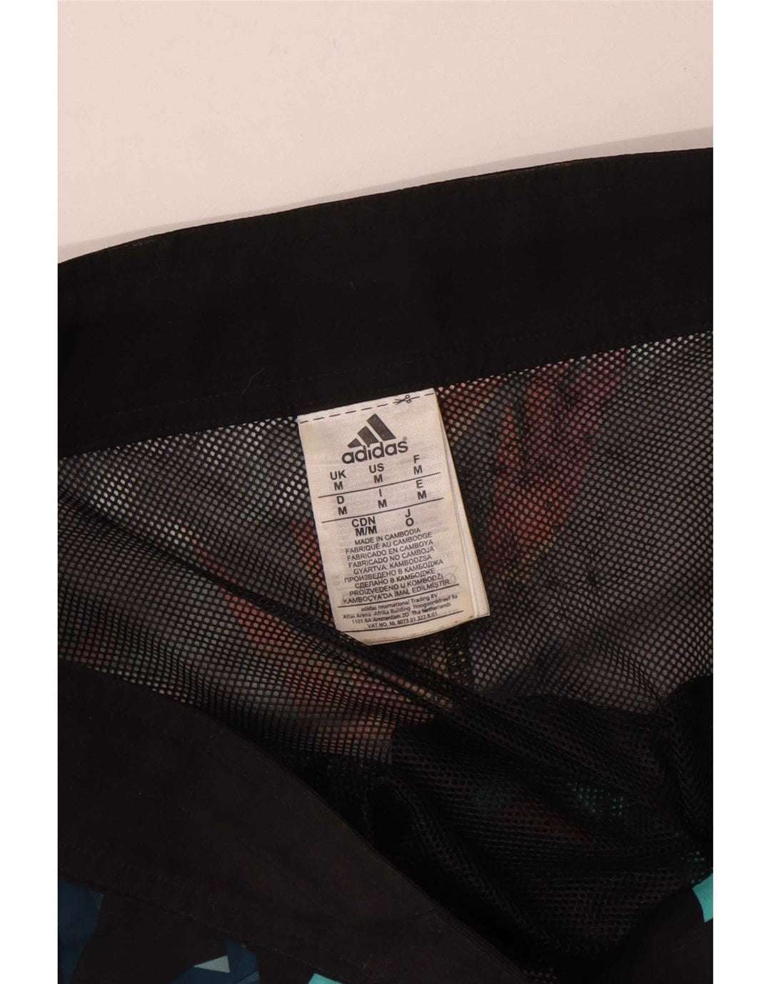 Pantaloncini da bagno da uomo Adidas in poliestere geometrico grigio medio
