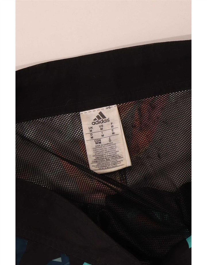 Pantaloncini da bagno da uomo Adidas in poliestere geometrico grigio medio