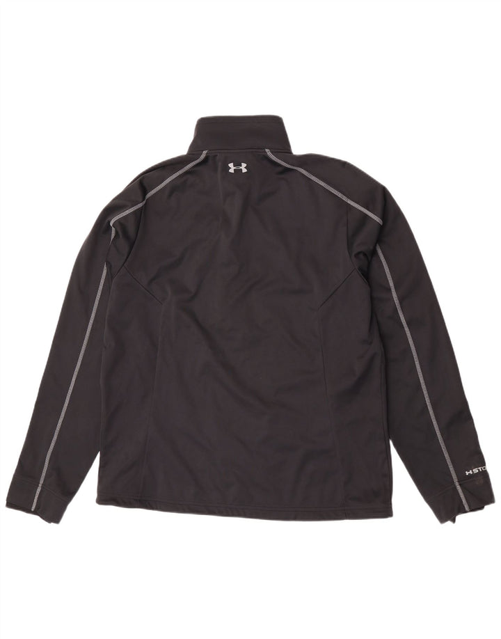 Under Armour Mens Zip Neck Pullover Tuta da ginnastica Top Large Nero Poliestere