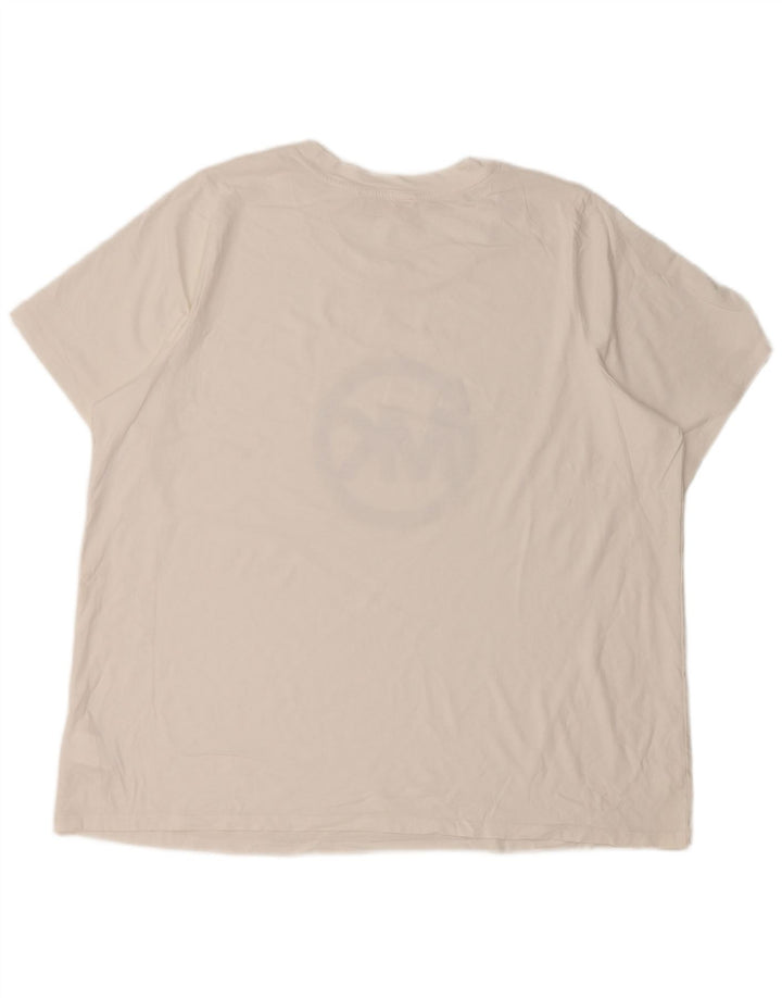 MICHAEL KORS T-shirt grafica da uomo XL in cotone bianco
