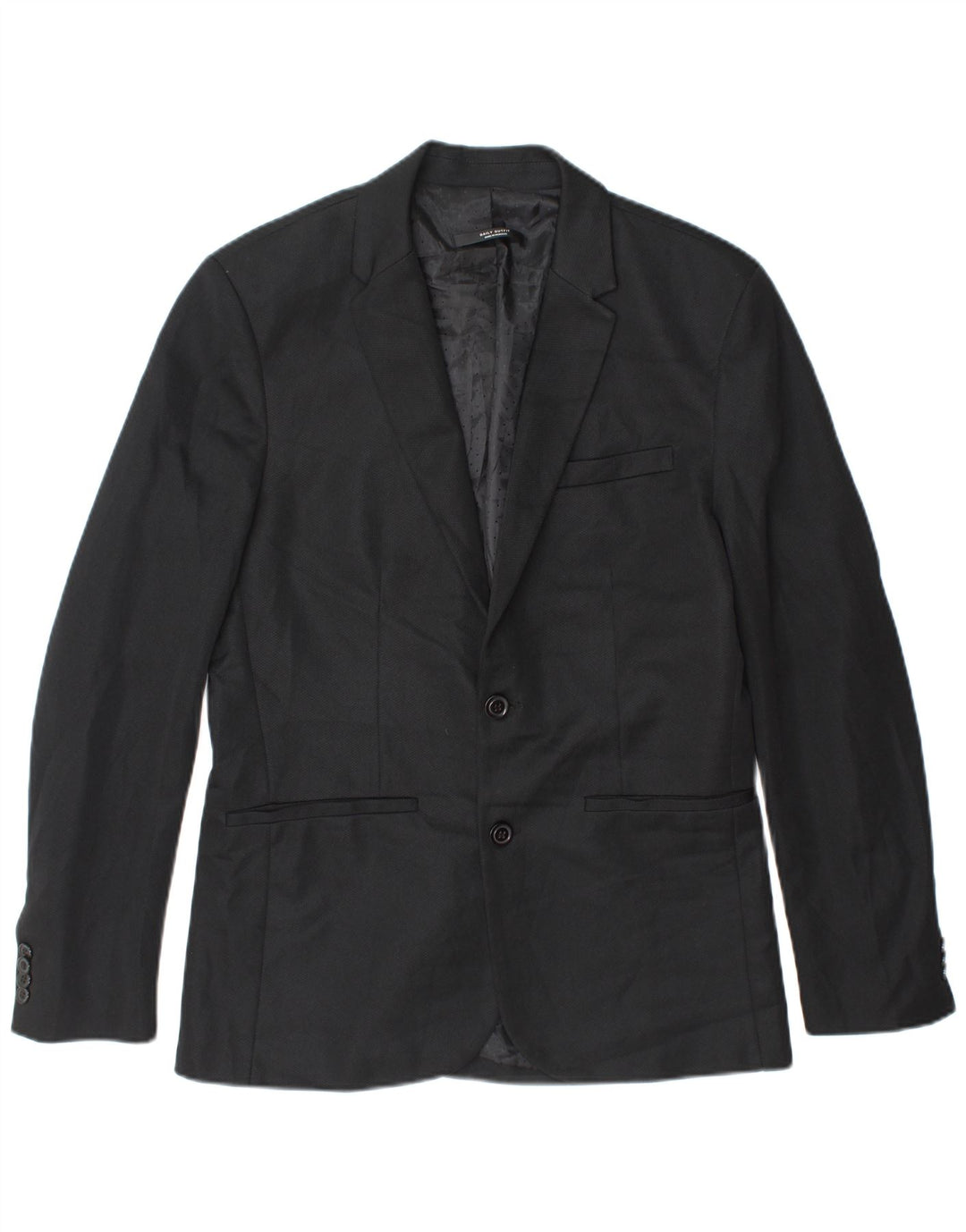 Giacca blazer da uomo a 2 bottoni Zara UK 40 grande poliestere nero