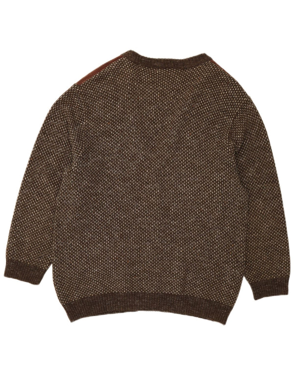 Maglione cardigan da uomo Suspense IT 54 XL Acrilico geometrico marrone