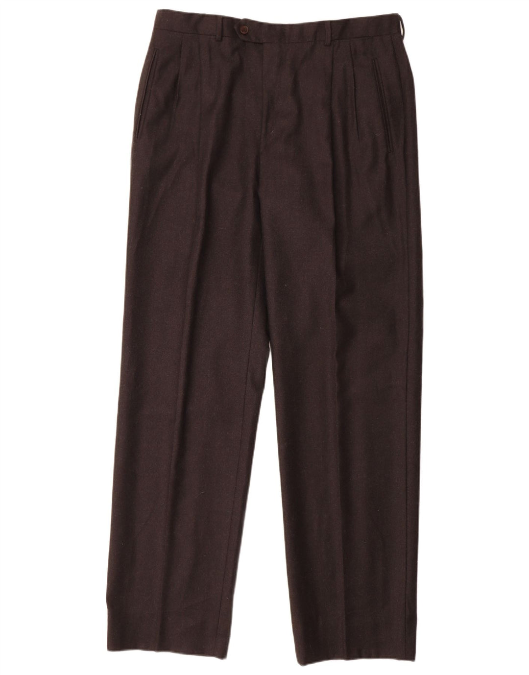 MARCO PLANESIO Pantaloni da Abito da Uomo con Pedge IT 52 XL W34 L33 Lana Nera