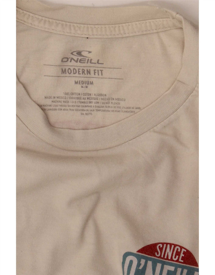 T-shirt grafica da uomo O'Neill Modern Fit Top in cotone bianco medio