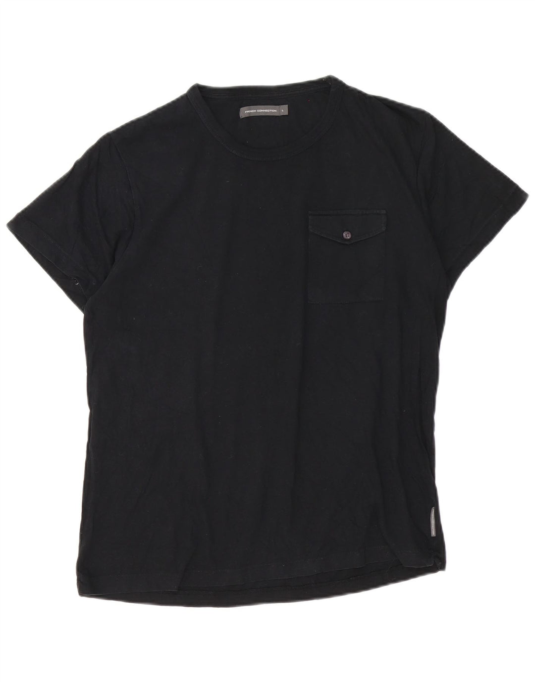 T-shirt da uomo French Connection Top grande in cotone nero