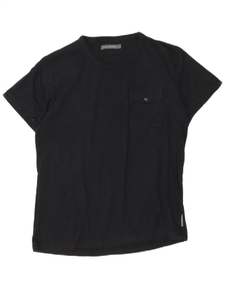 T-shirt da uomo French Connection Top grande in cotone nero