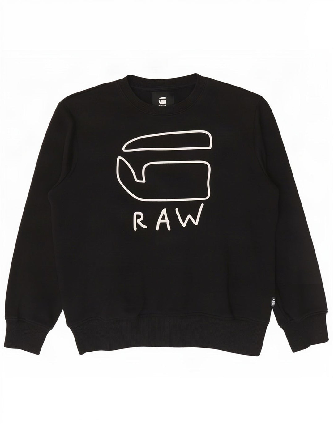 Felpa grafica da uomo G-Star Maglione grande cotone nero