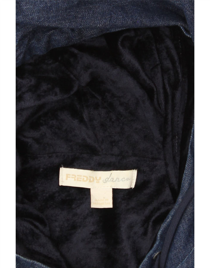 Giacca di jeans con cappuccio da donna FREDDY UK 14 medio blu navy