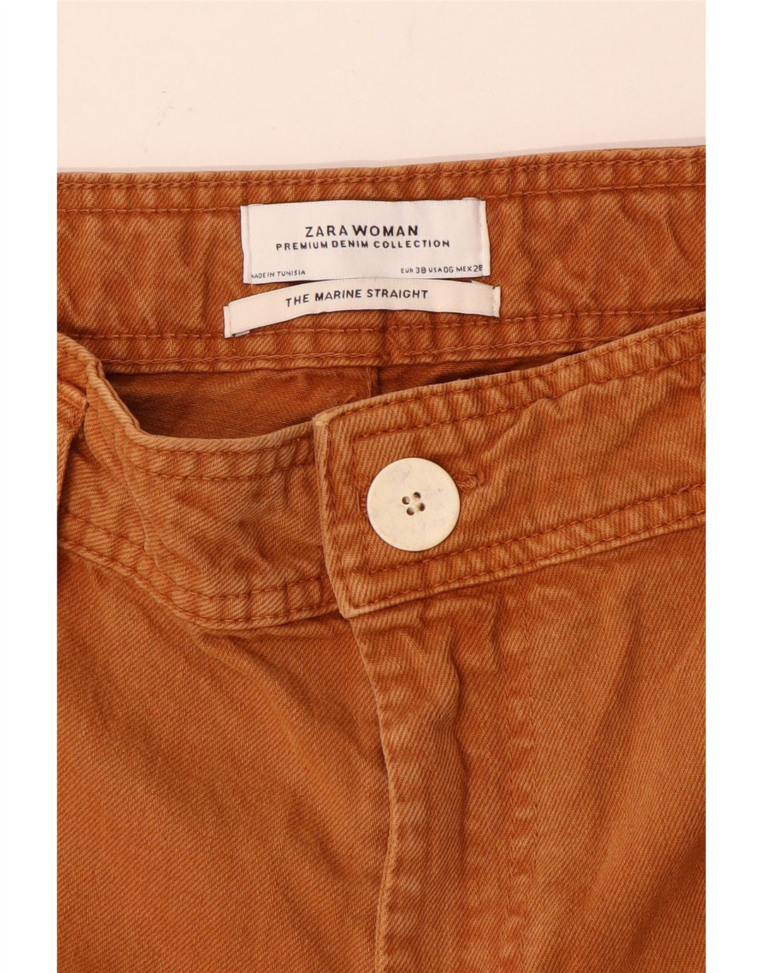 Jeans Zara da donna a gamba larga EU 38 Small W28 L24 Marrone