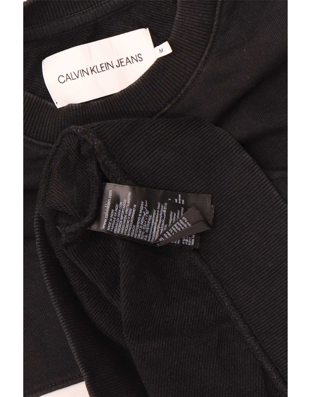 Calvin Klein Jeans Felpa grafica da uomo Maglione color block medio nero