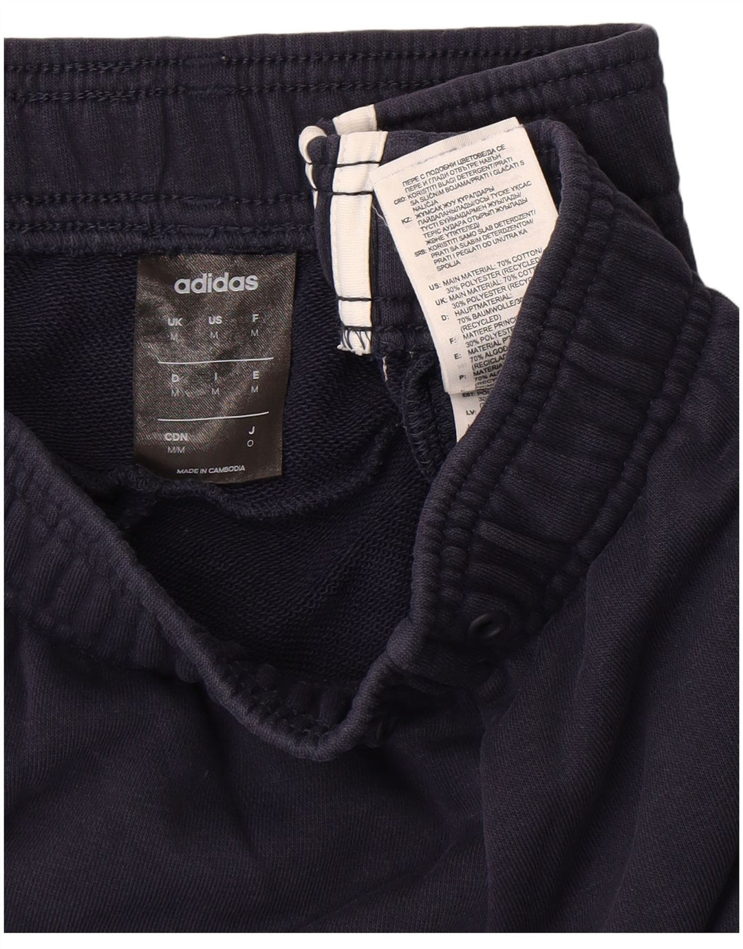 Pantaloni da tuta da uomo Adidas medi in cotone blu navy