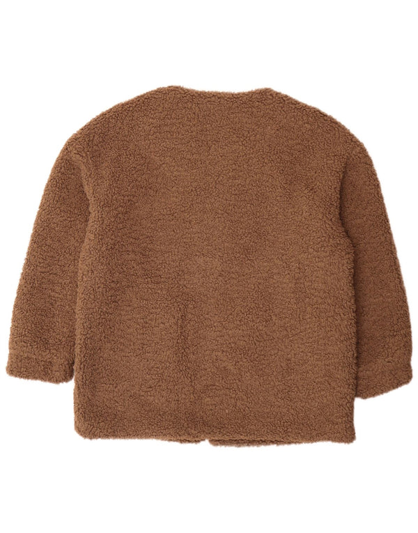 Giacca in pile oversize da donna Zara Teddy Bear UK 6 XS poliestere marrone