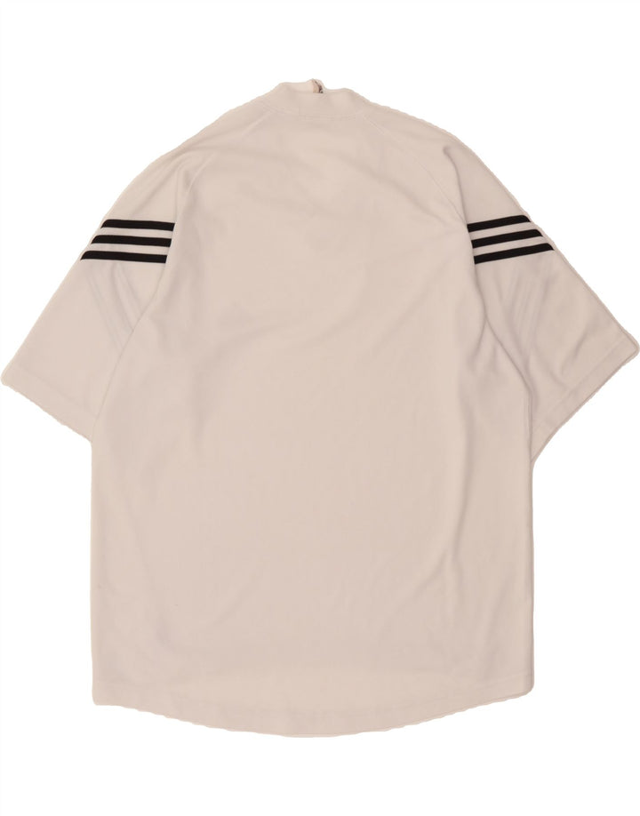 ADIDAS Mens Climalite T-Shirt Top Medium White Polyester Vintage Adidas and Second-Hand Adidas from Messina Hembry 