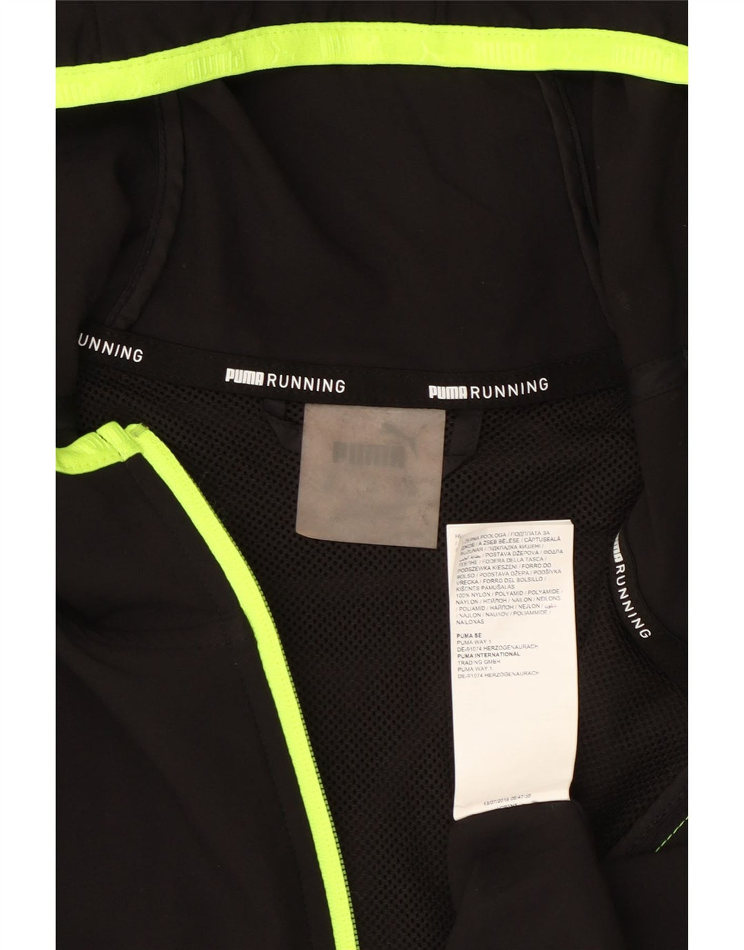 Giacca antipioggia da uomo Puma UK 40 Large in nylon nero
