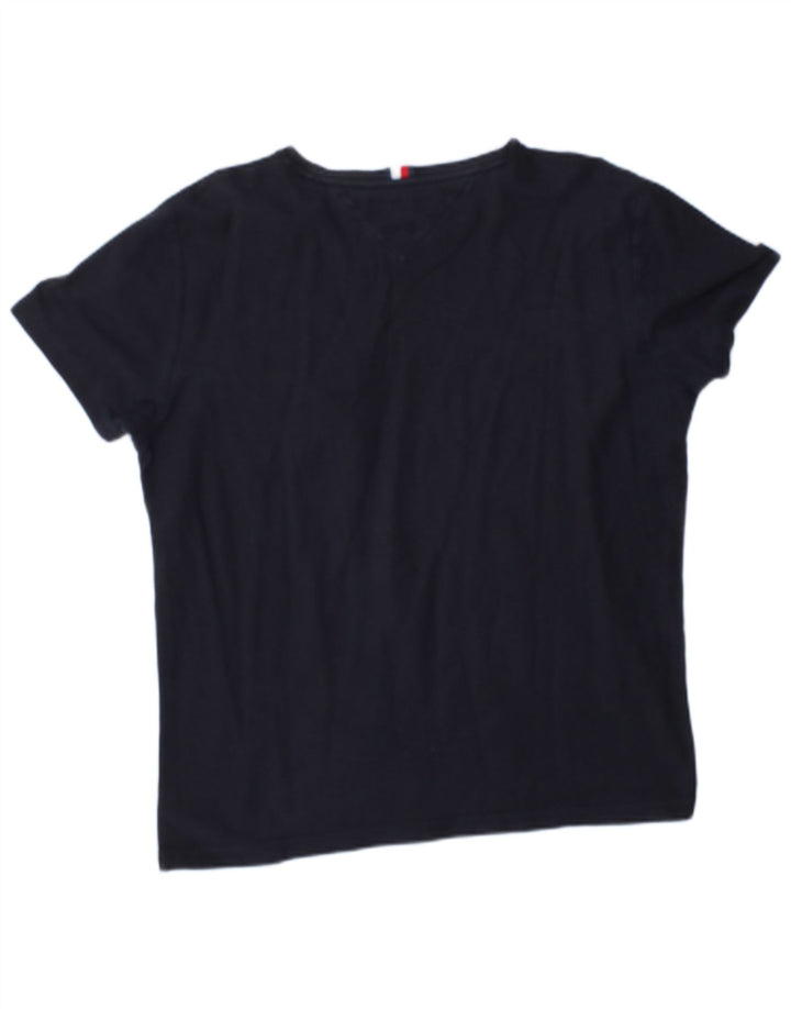 T-shirt da uomo Tommy Hilfiger Top in cotone blu navy medio
