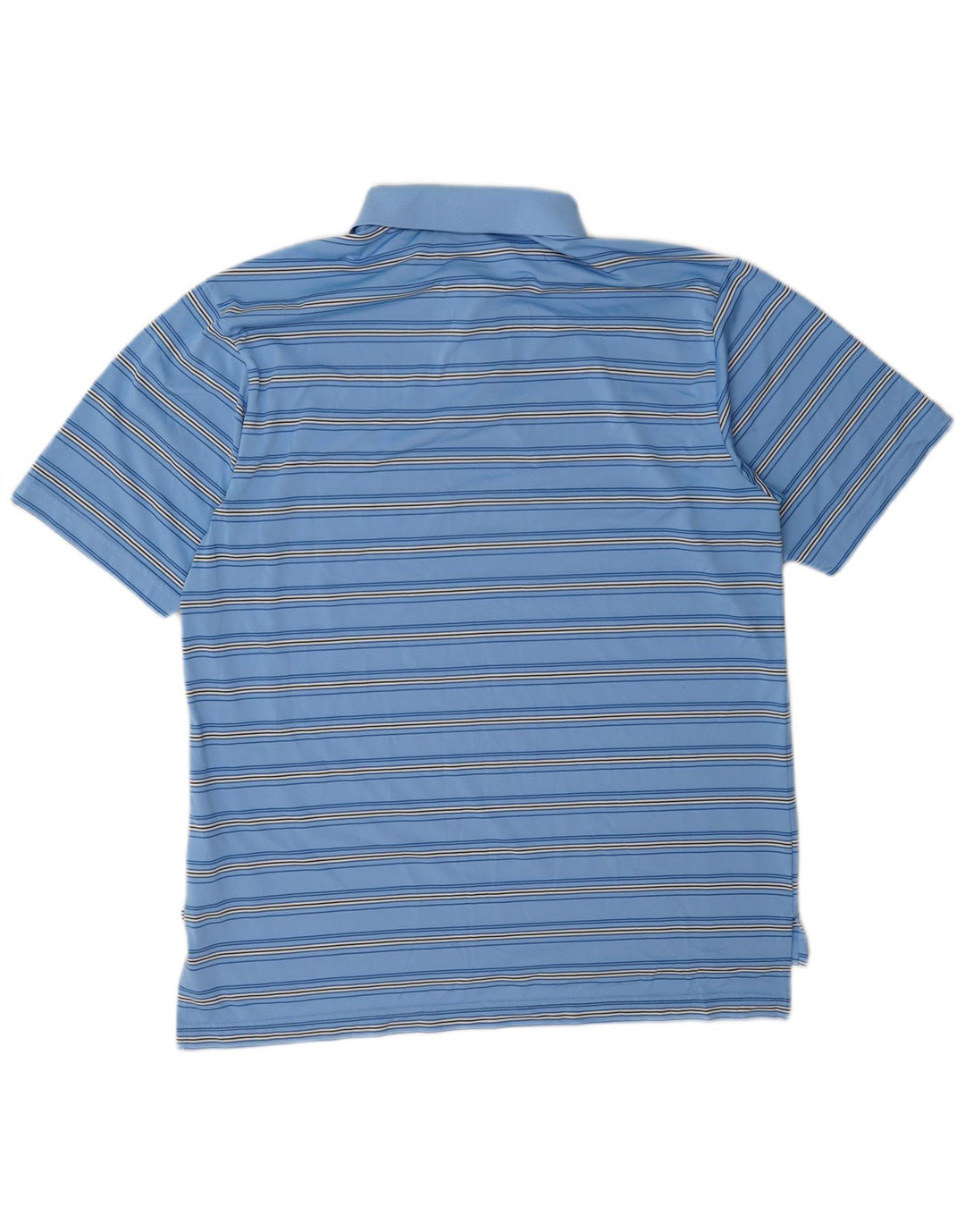 Polo Adidas da uomo grande in poliestere a righe blu