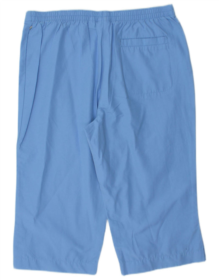 Pantaloncini Bermuda da donna Adidas UK 16 Large W32 Blu Cotone