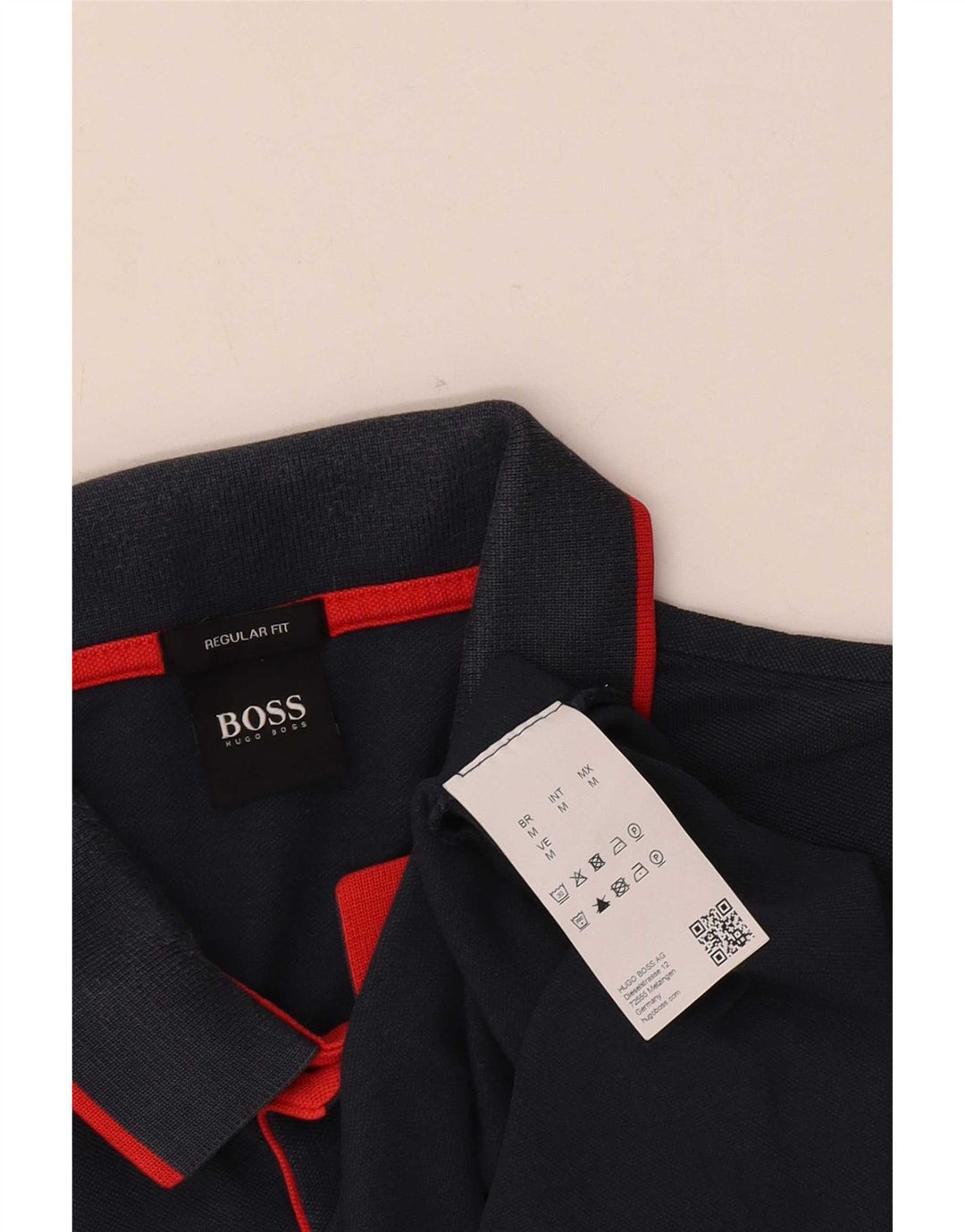 Polo Hugo Boss da uomo vestibilità regolare in cotone blu navy medio
