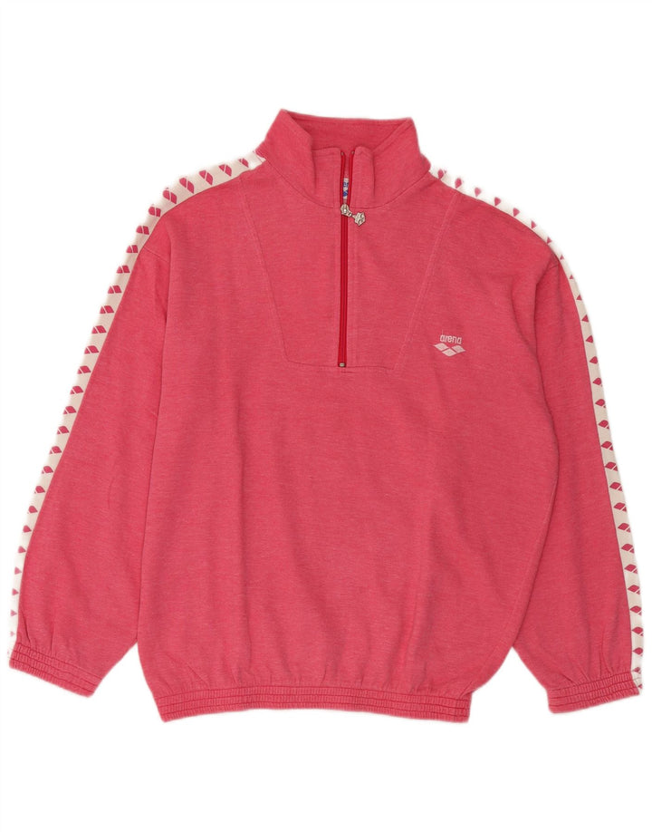 Tuta intera da uomo con grafica Arena, cotone color block rosa medio