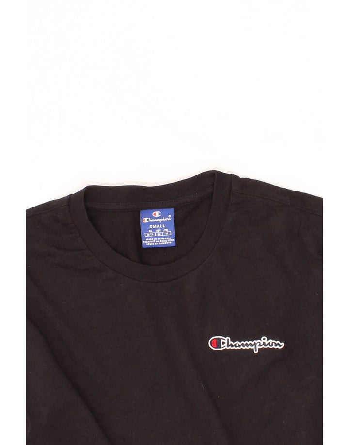 CHAMPION Mens T-Shirt Top Small Black Cotton Vintage Champion and Second-Hand Champion from Messina Hembry 