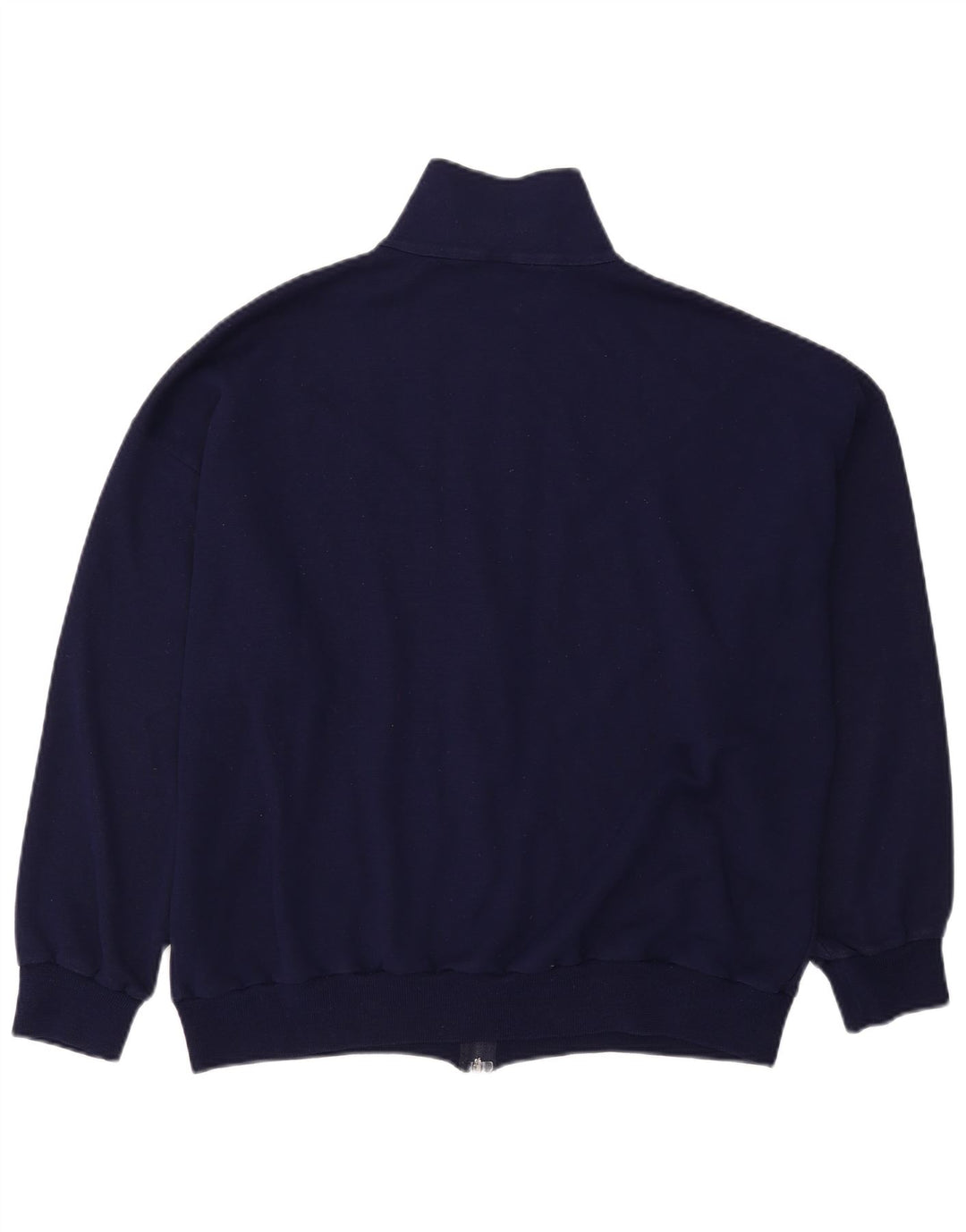 Giacca da ginnastica vintage da uomo XL in acrilico a strisce blu navy