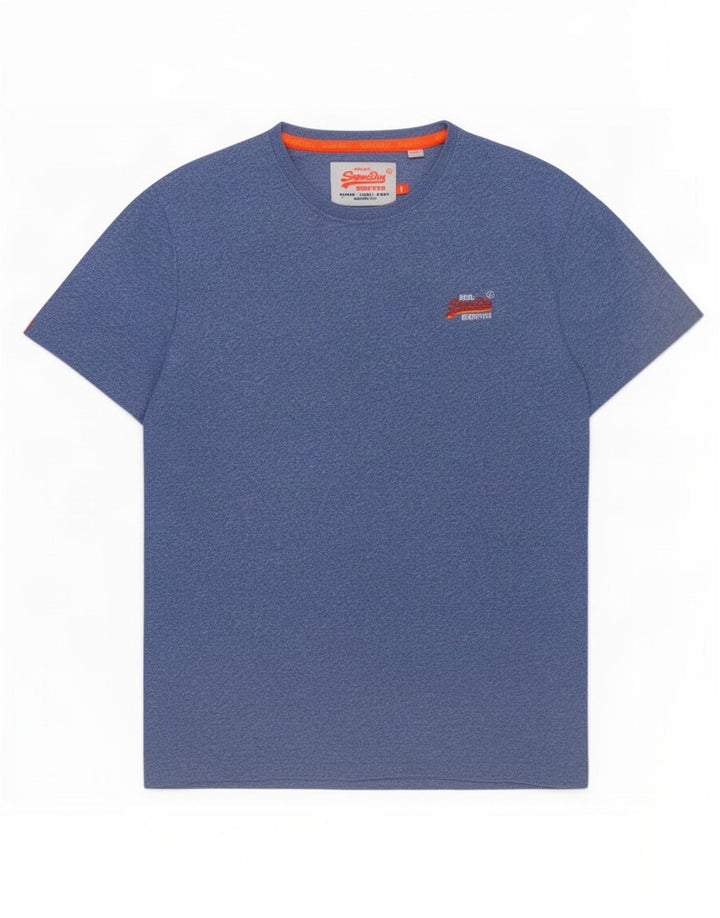 T-shirt da uomo Superdry Top grande blu screziato