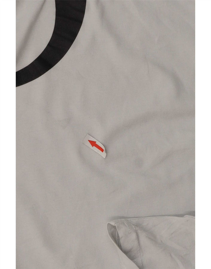 T-shirt grafica da uomo Sergio Tacchini Top XL in cotone grigio