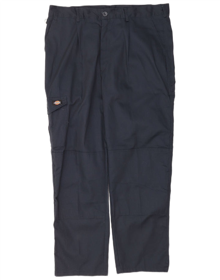 Pantaloni cargo dritti da uomo Dickies W40 L31 poliestere blu navy