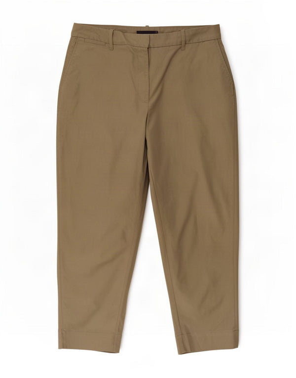 Pantaloni chino corti Marks & Spencer da donna UK 14 Large W34 L26 cotone kaki