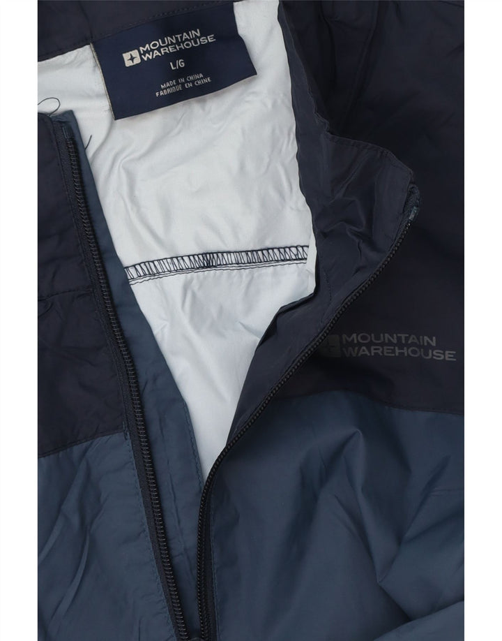 MOUNTAIN WAREHOUSE Giacca antipioggia da uomo UK 40 Large Blu Navy Colourblock