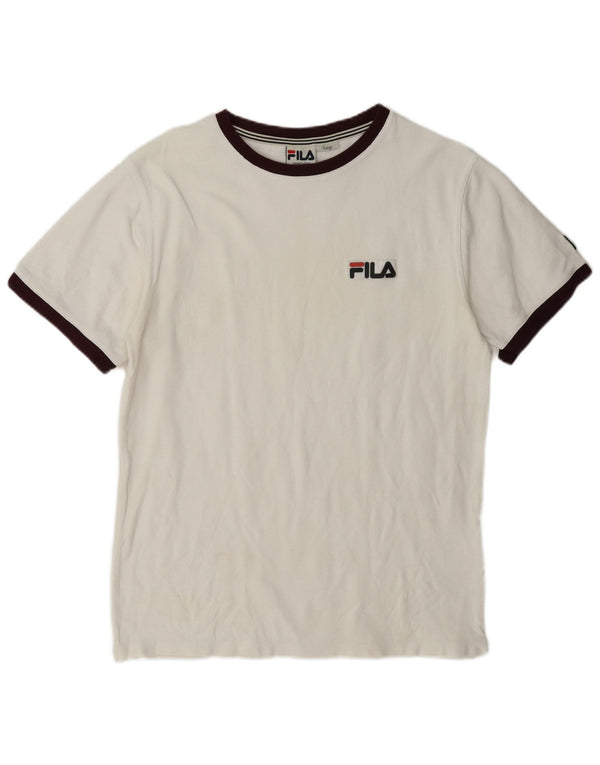 Maglietta Fila da uomo Top Large in cotone bianco