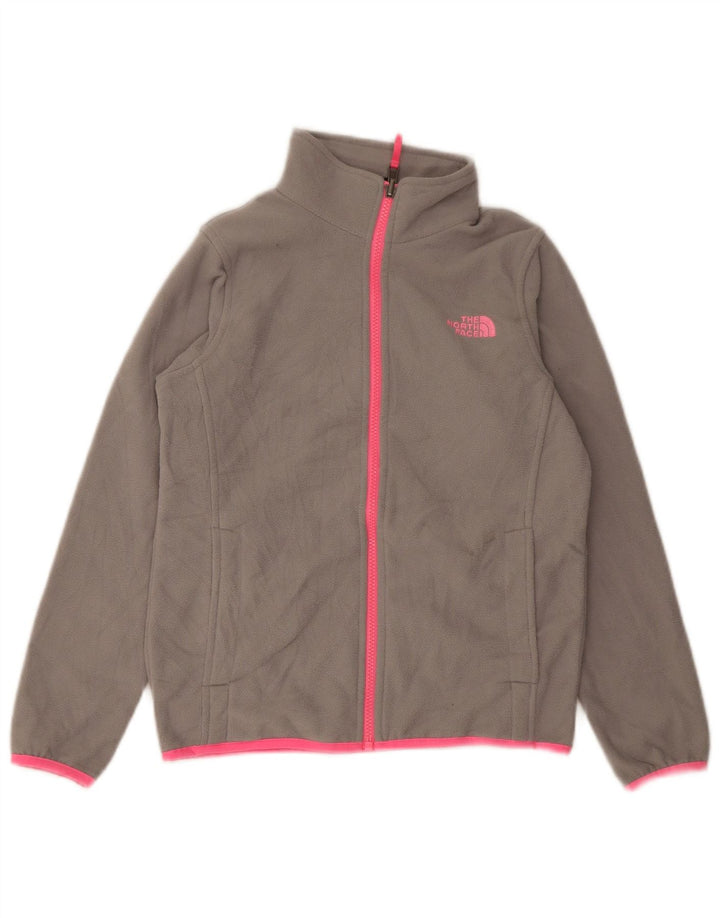 Giacca in pile The North Face per ragazze 10-11 anni grigio medio chiazzato