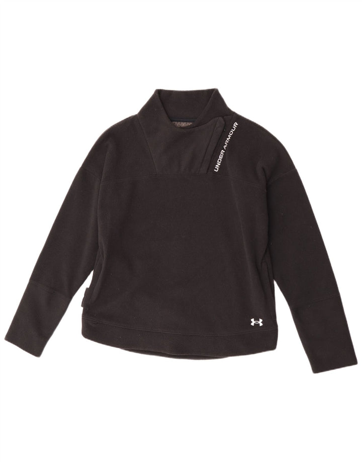 Maglione in pile da donna con collo con zip grafica Under Armour UK 14 medio nero