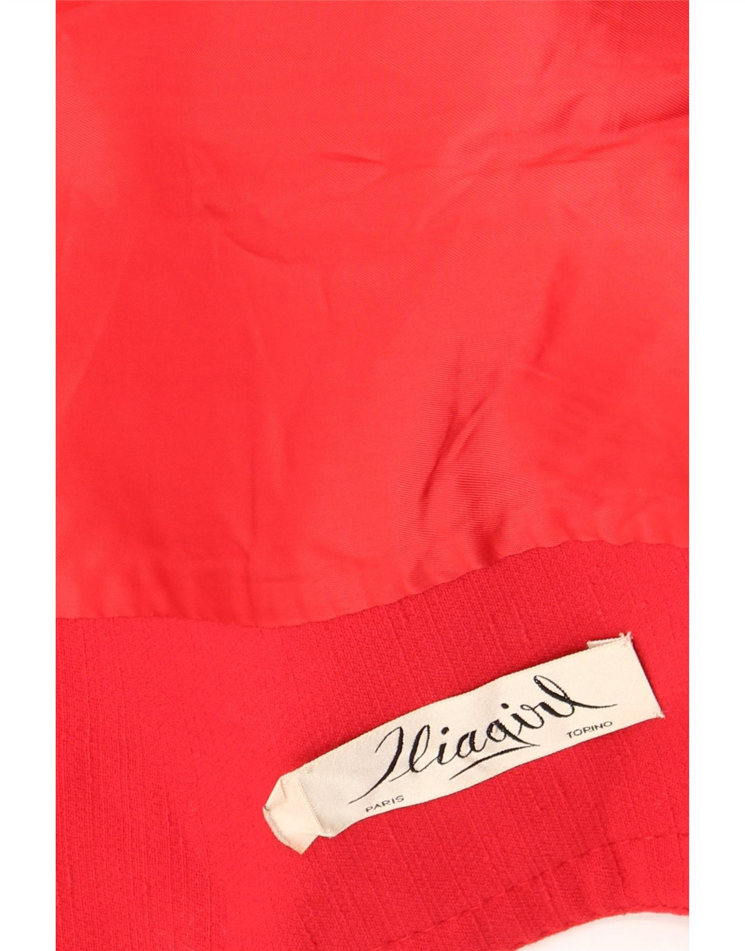 Cappotto doppiopetto vintage da donna UK 12 rosso medio