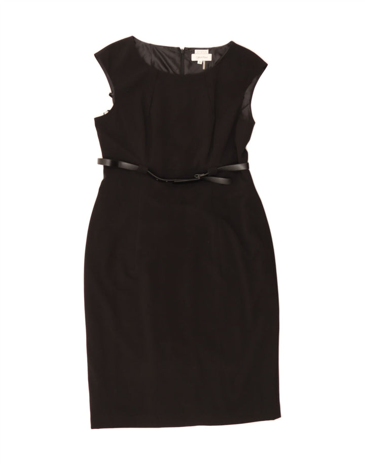 CALVIN KLEIN Womens Sleeveless Sheath Dress US 10 Large Black Polyester Vintage Calvin Klein and Second-Hand Calvin Klein from Messina Hembry 