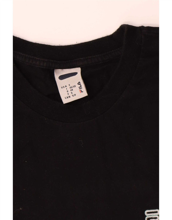 Maglietta Fila da uomo Top Small in cotone nero