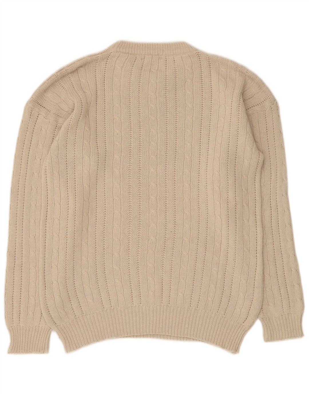 Maglione maglione girocollo da uomo Uno Due piccolo in cotone beige
