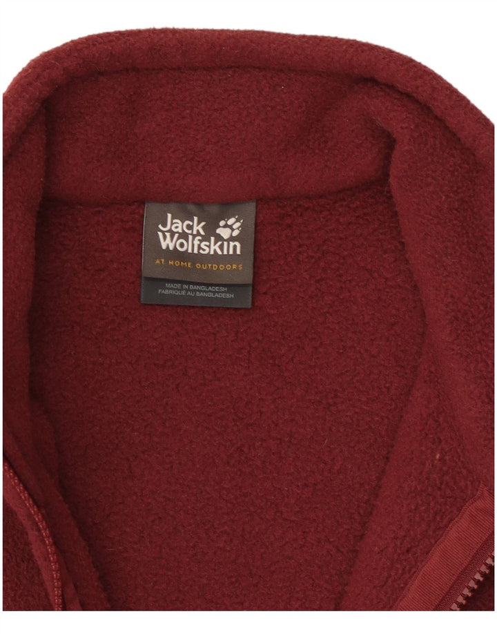 Giacca in pile da donna Jack Wolfskin UK 10/12 Poliestere bordeaux medio
