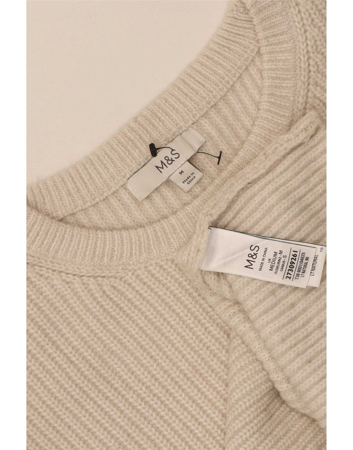 Maglione maglione girocollo da donna Marks & Spencer UK 14 Beige medio