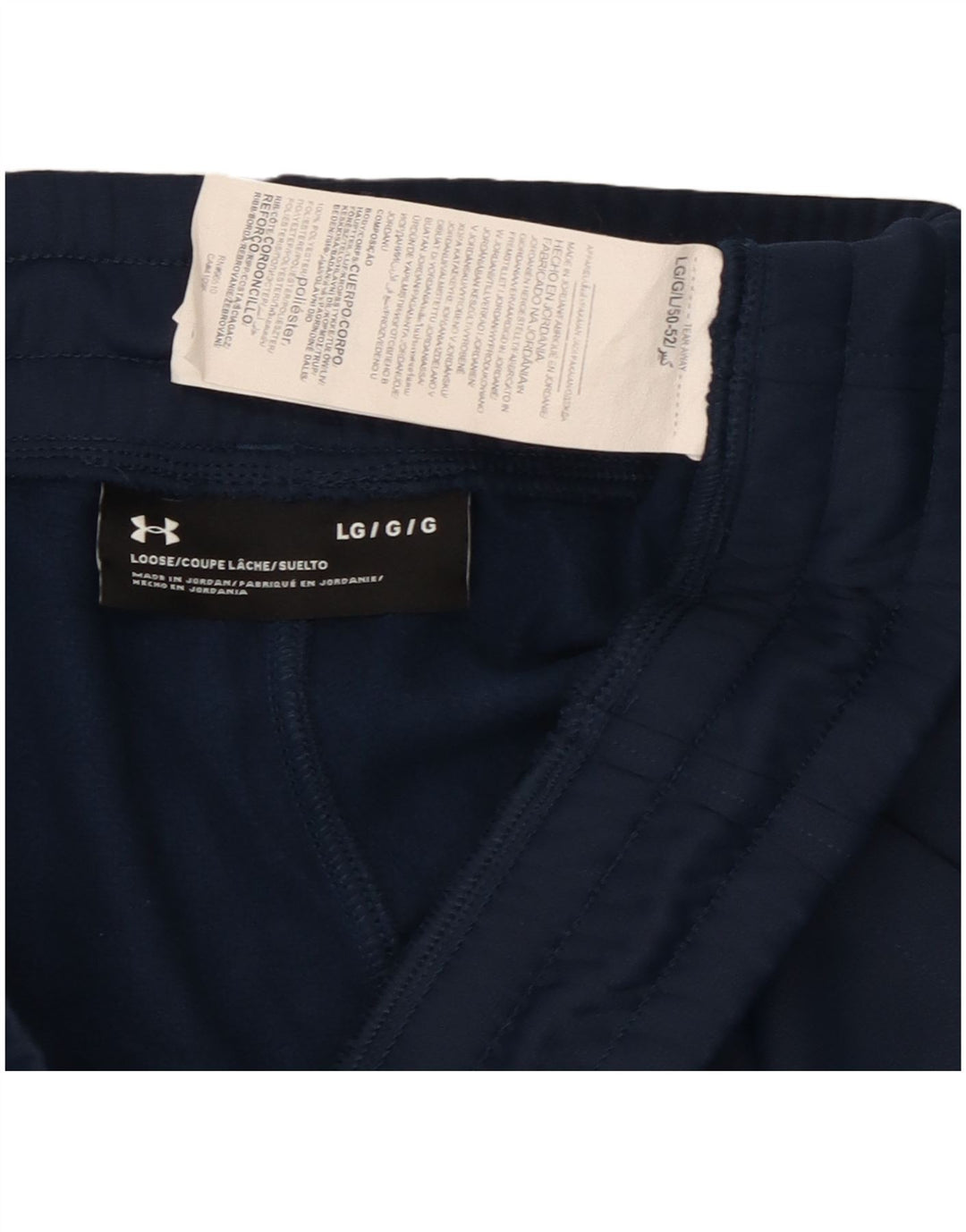 Pantaloni da tuta da uomo Under Armour, pantaloni da jogging, grandi, in poliestere blu navy