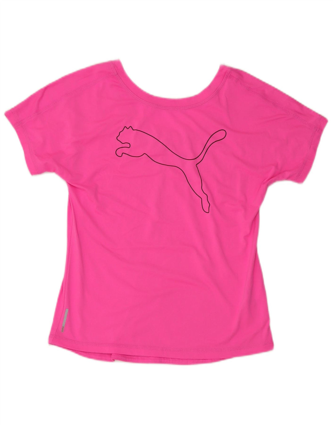 T-shirt grafica corta da donna Puma UK 10 piccola rosa poliestere