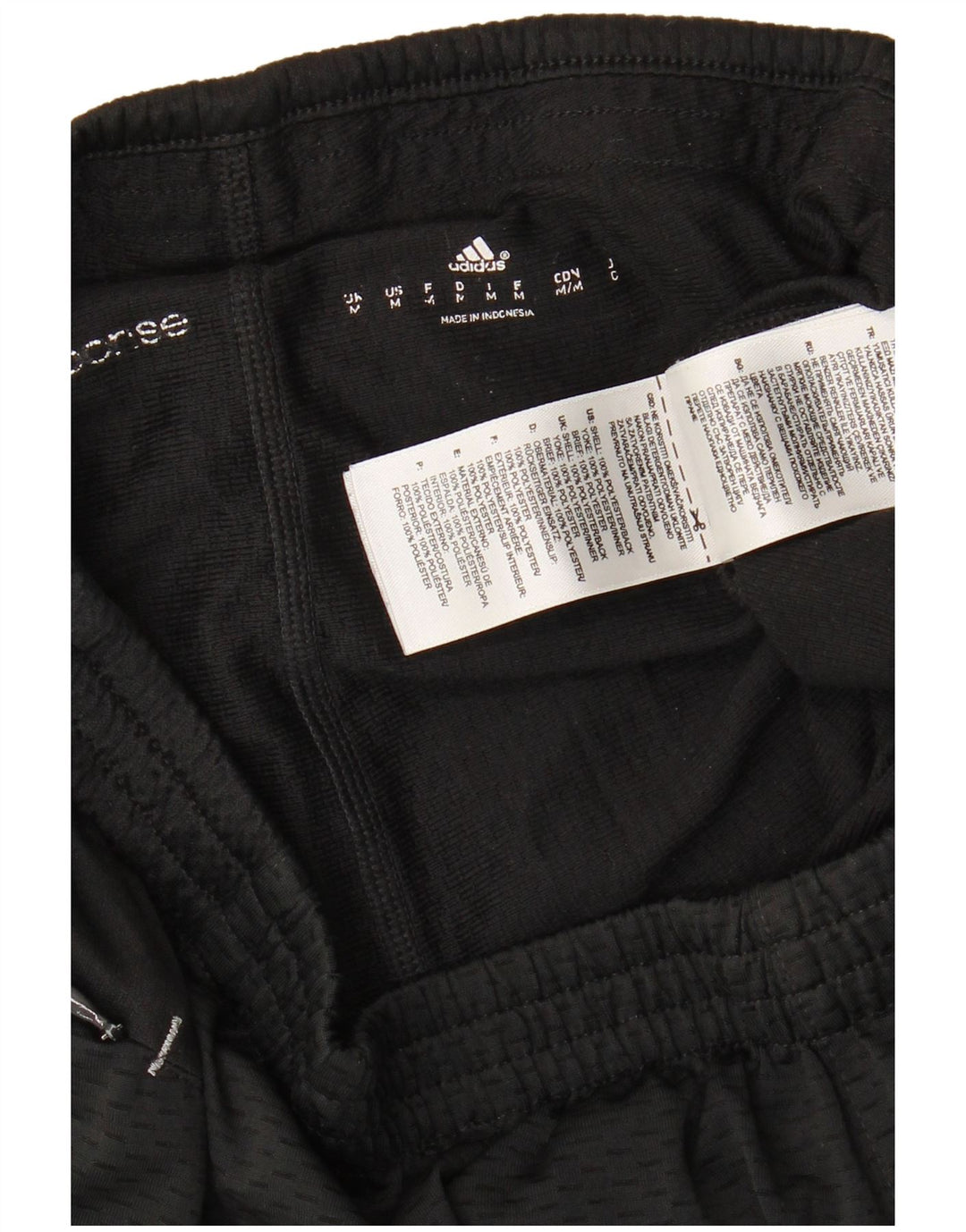 Pantaloncini sportivi da uomo Adidas medi neri in poliestere