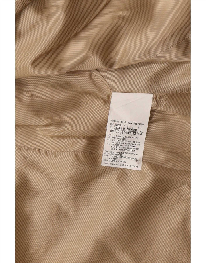 Max Mara Giacca blazer da donna a 1 bottone UK 12 Cotone beige medio